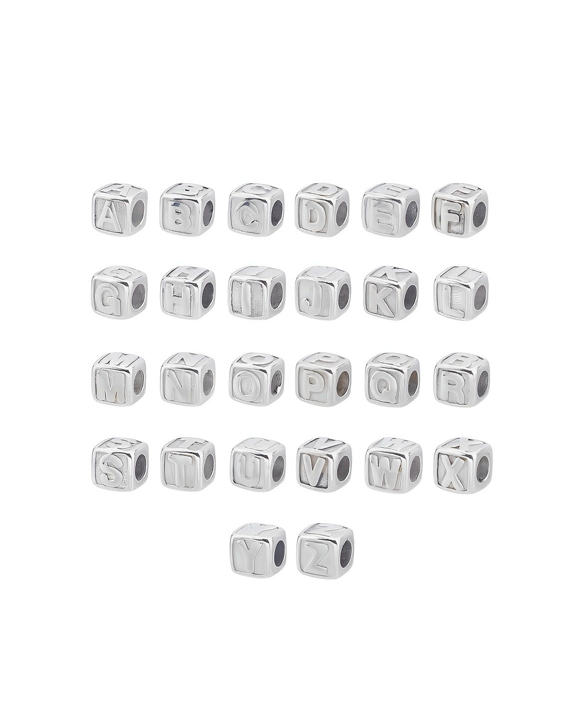 Linx Stainless Steel Alphabet Building Blocks Letters