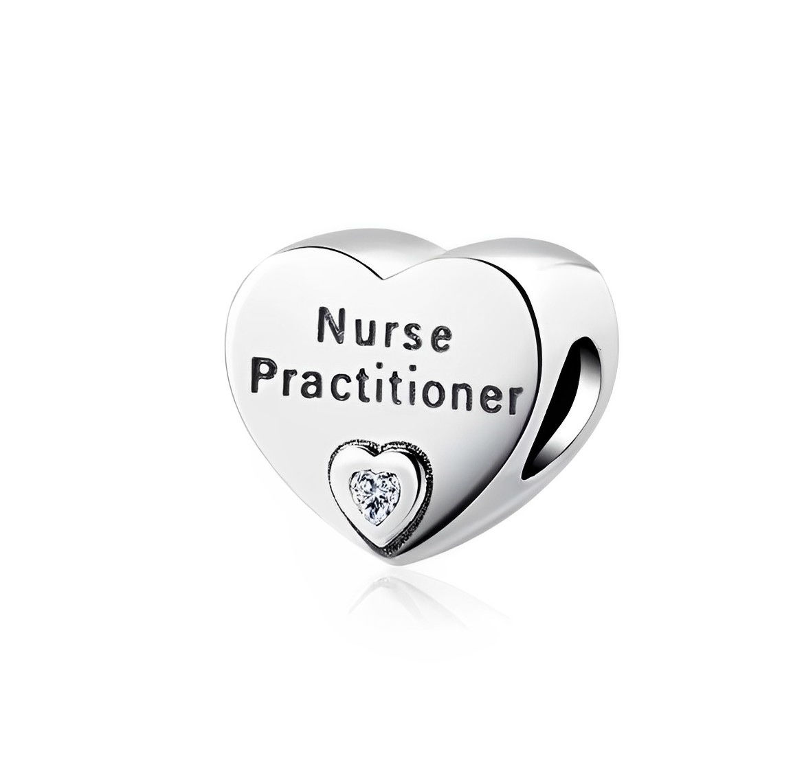 Nurse Practitioner Heart Charm