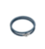 Thumbnail: Linx Blue/Black Braided Leather Bolo Cord Bracelet with a Magnetic Clasp