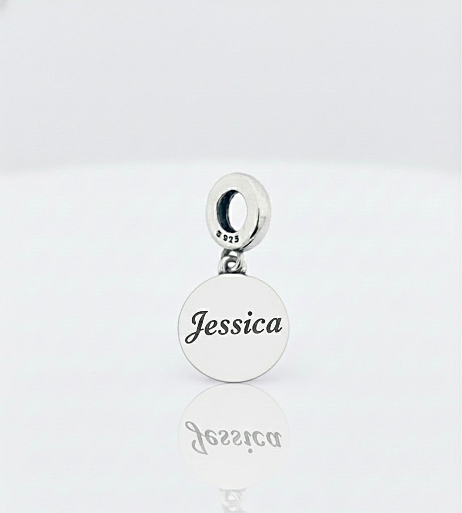Thumbnail: Personalized Name Dangle Bracelet Charm