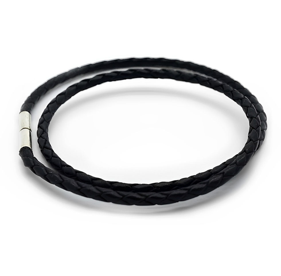 Thumbnail: Linx  Double Wrap Braided Bolo Cord Bracelet with Personalized Name Heart