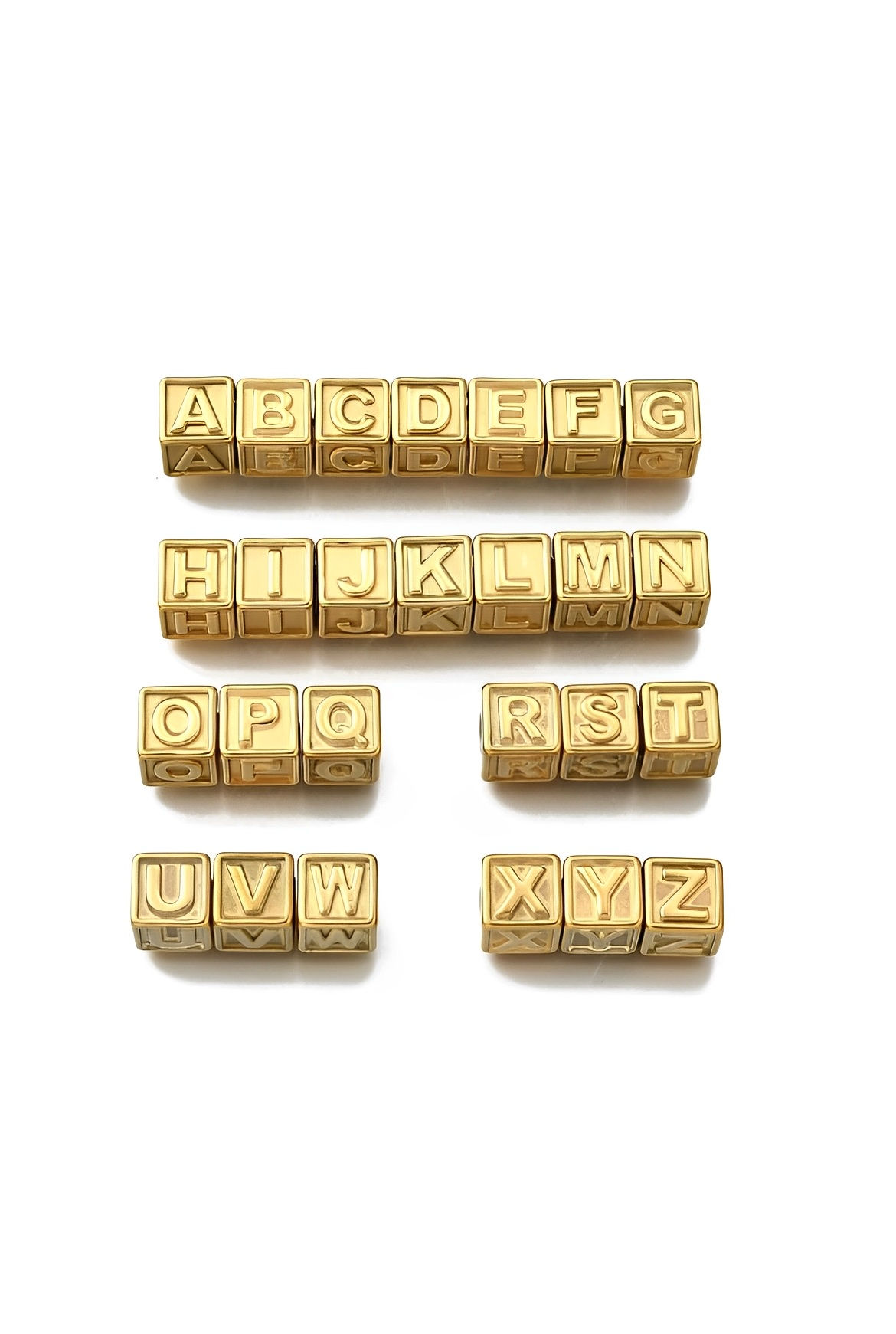 Linx Yellow Gold Alphabet Building Block Letters