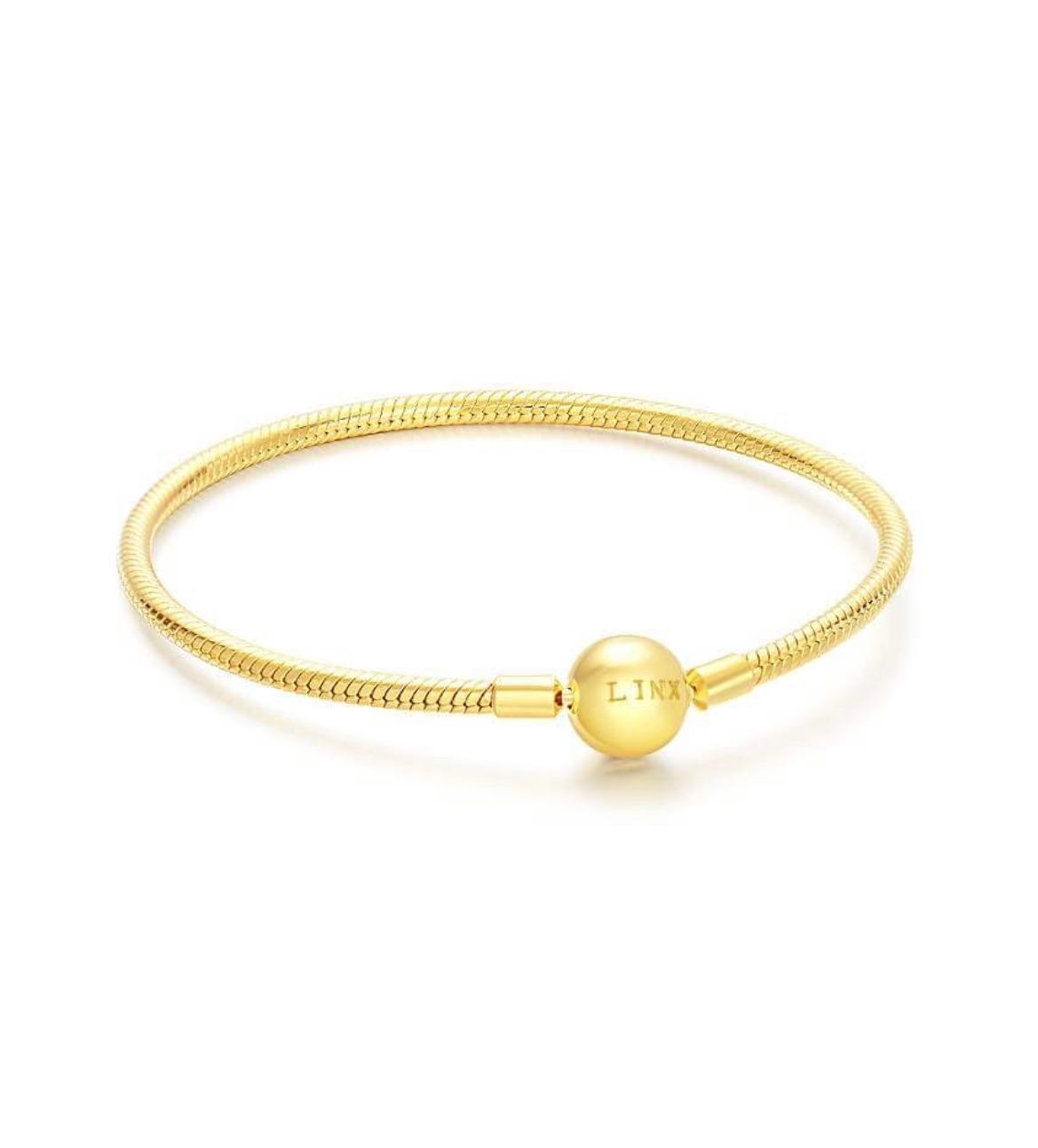 Linx Yellow Gold Smooth Snake Chain Bracelet