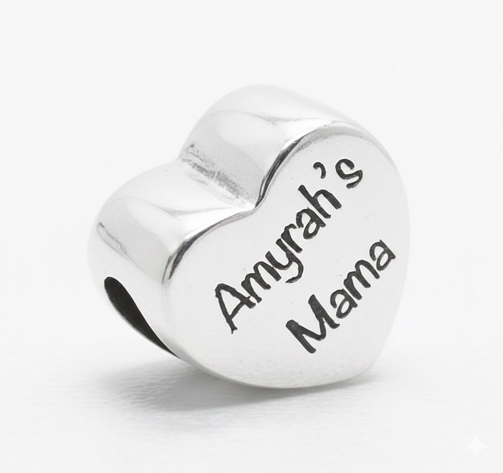 Thumbnail: Personalized Name Heart Charm