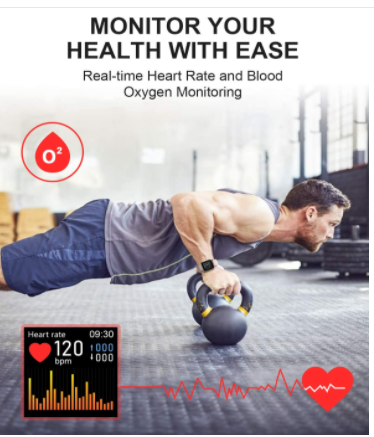 섬네일: Smart Watch for Men Women, Fitness Tracker Watch with Heart Rate Monitor Blood O