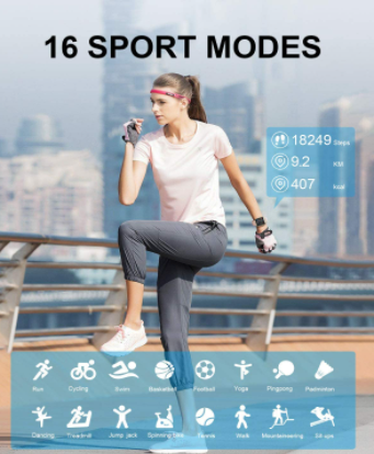 섬네일: Smart Watch for Men Women, Fitness Tracker Watch with Heart Rate Monitor Blood O