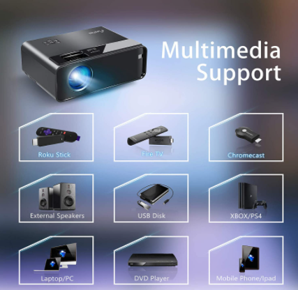 섬네일: Mini Projector for iPhone, ELEPHAS 2020 WiFi Movie Projector with Synchronize