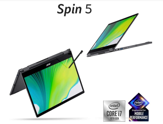 섬네일: Spin 5 Convertible Laptop, 13.5" 2K 2256 x 1504 IPS Touch, 10th Gen Intel Core i