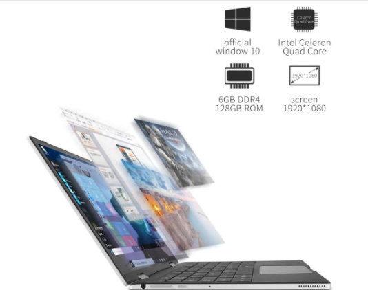 섬네일: Jumper 11.6 inch Touchscreen Laptop 6GB RAM, 128GB eMMC 360 Degree Convertible