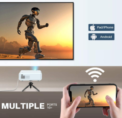섬네일: Explore 2 Mini WiFi Projector, Portable 1080P Supported Projector, 40,000 Hours