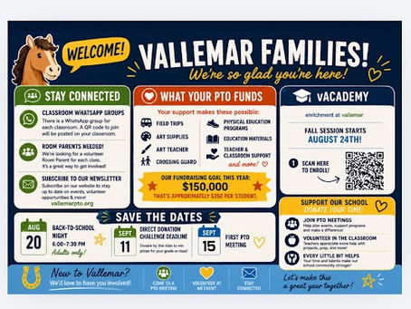 Welcome Vallemar Families!