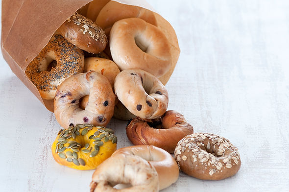 Assorted Bagels Display