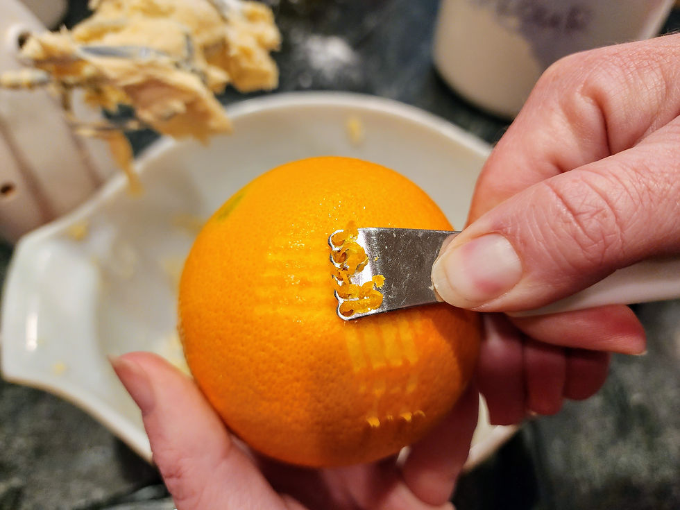 zesting an orange