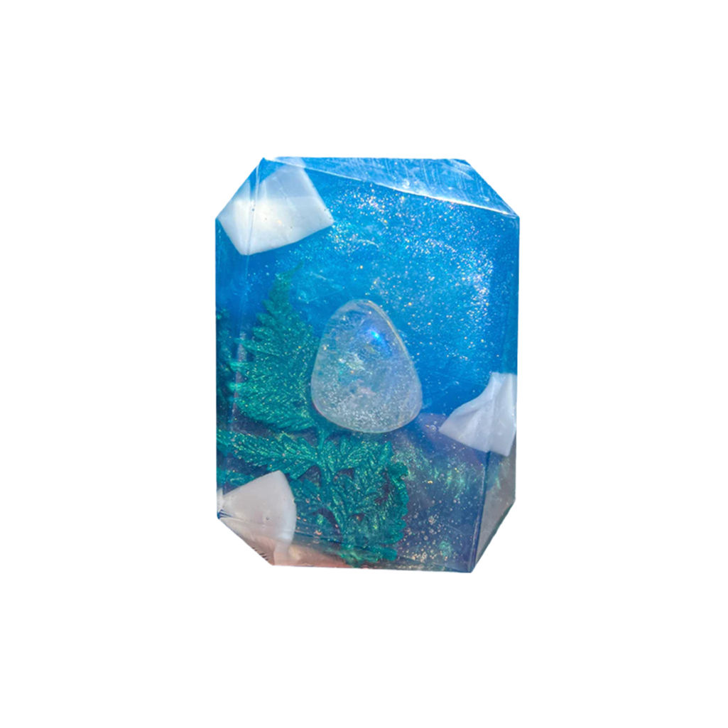 Virgo crystal soap with Angel Aura on white background