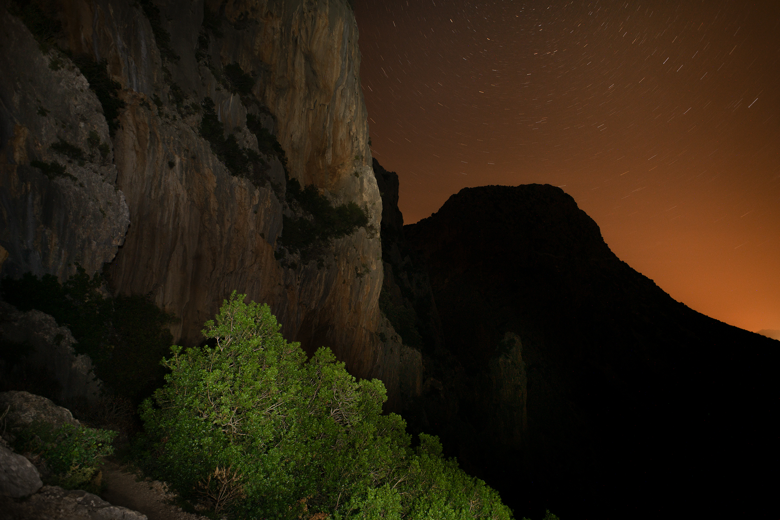 Sardegna - Sentiero per la gola di Gorropu - fotografia notturna