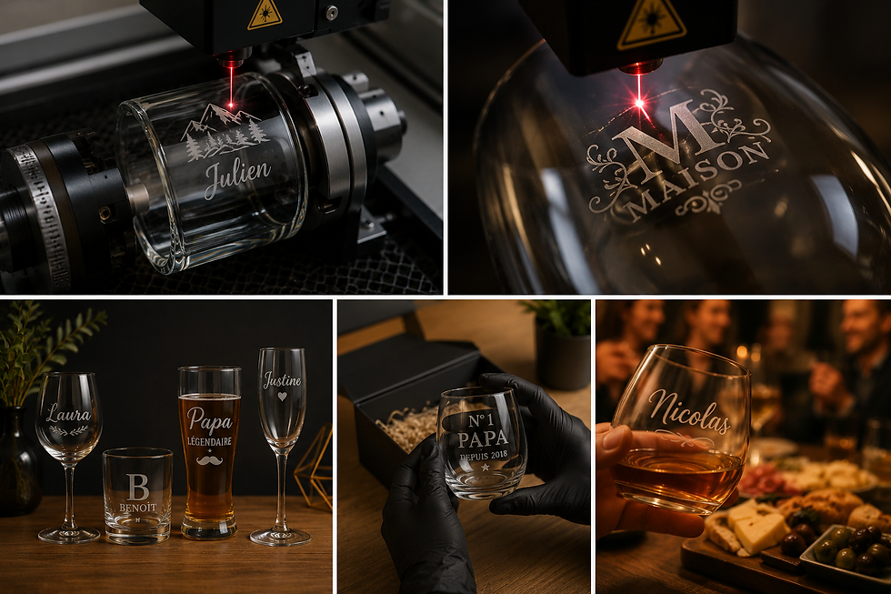Gravure laser sur verre: comment obtenir un résultat durable?