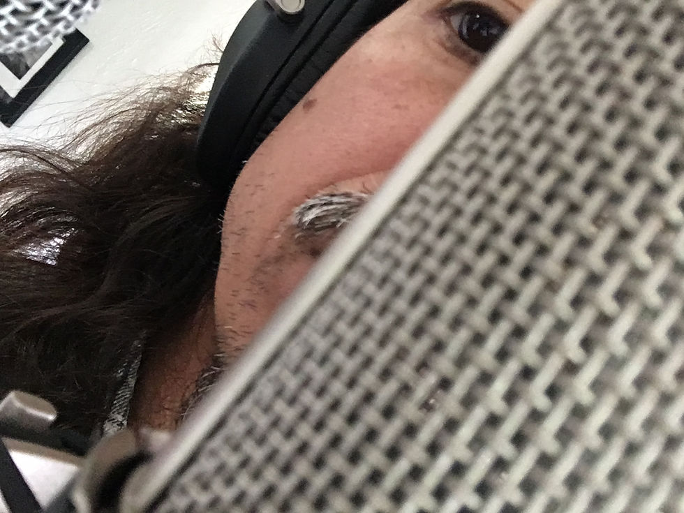 Joe Recording Vocals in Amador City
