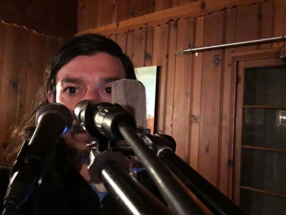 Joe Recording Vocals in Coyote Lake