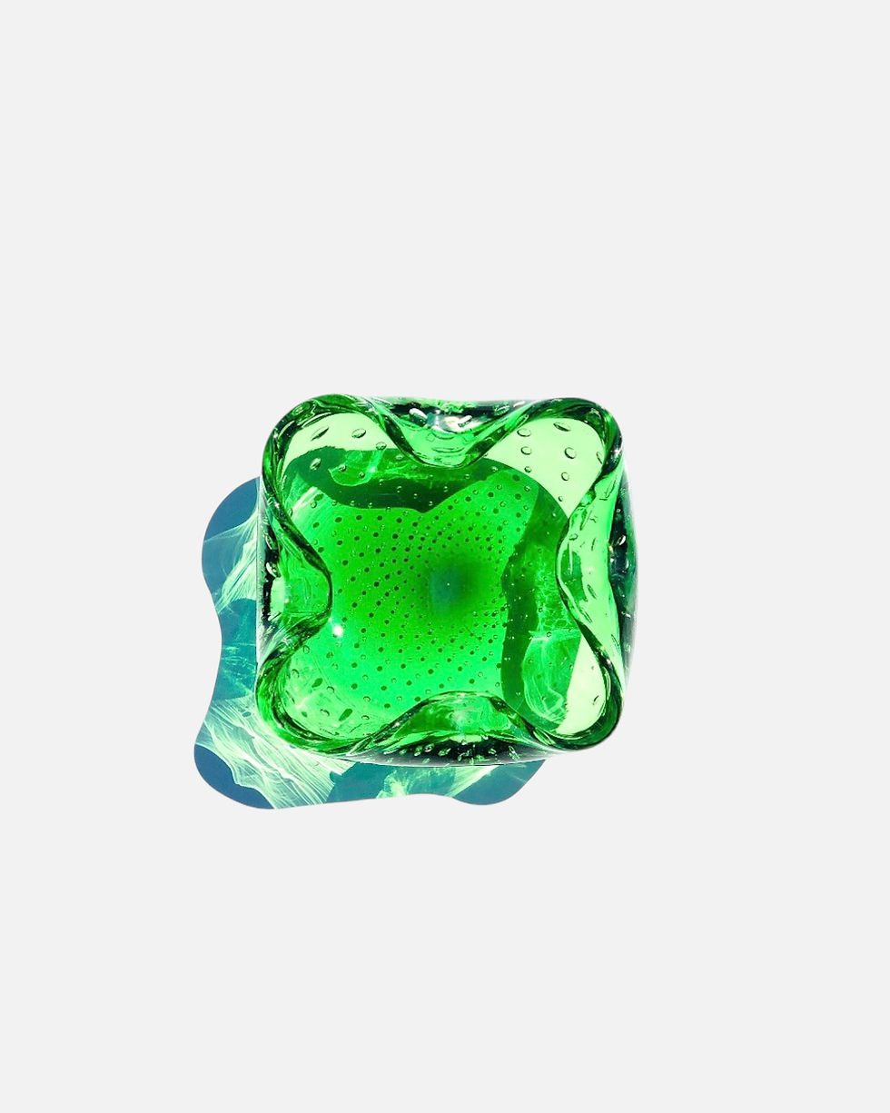 Thumbnail: Controlled Bubble Murano Art Glass Ashtray