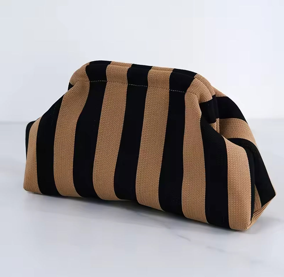 Thumbnail: Woven Striped Clutch Bag