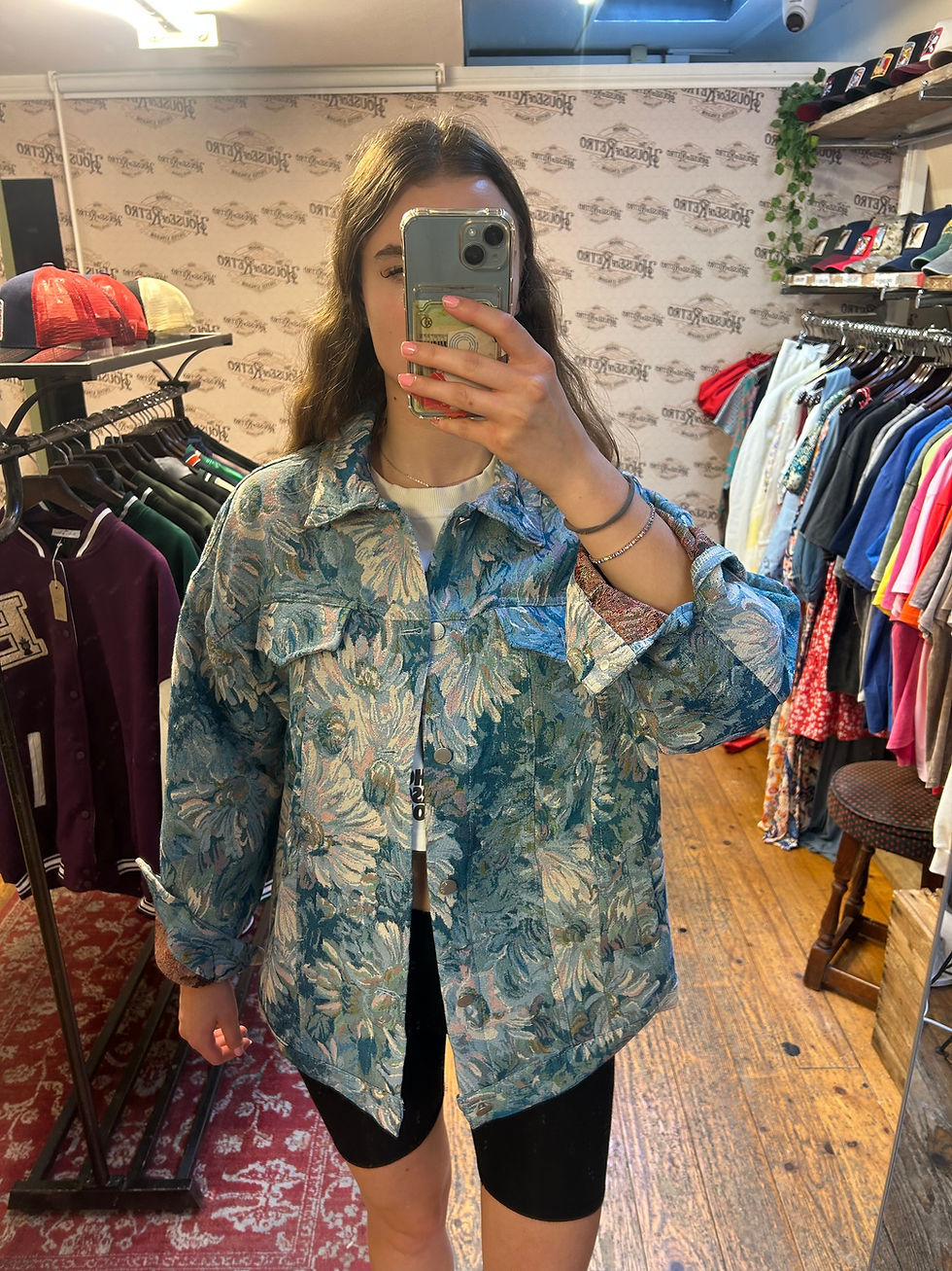 Thumbnail: "Oil Painting " Jacquard Blue Shacket