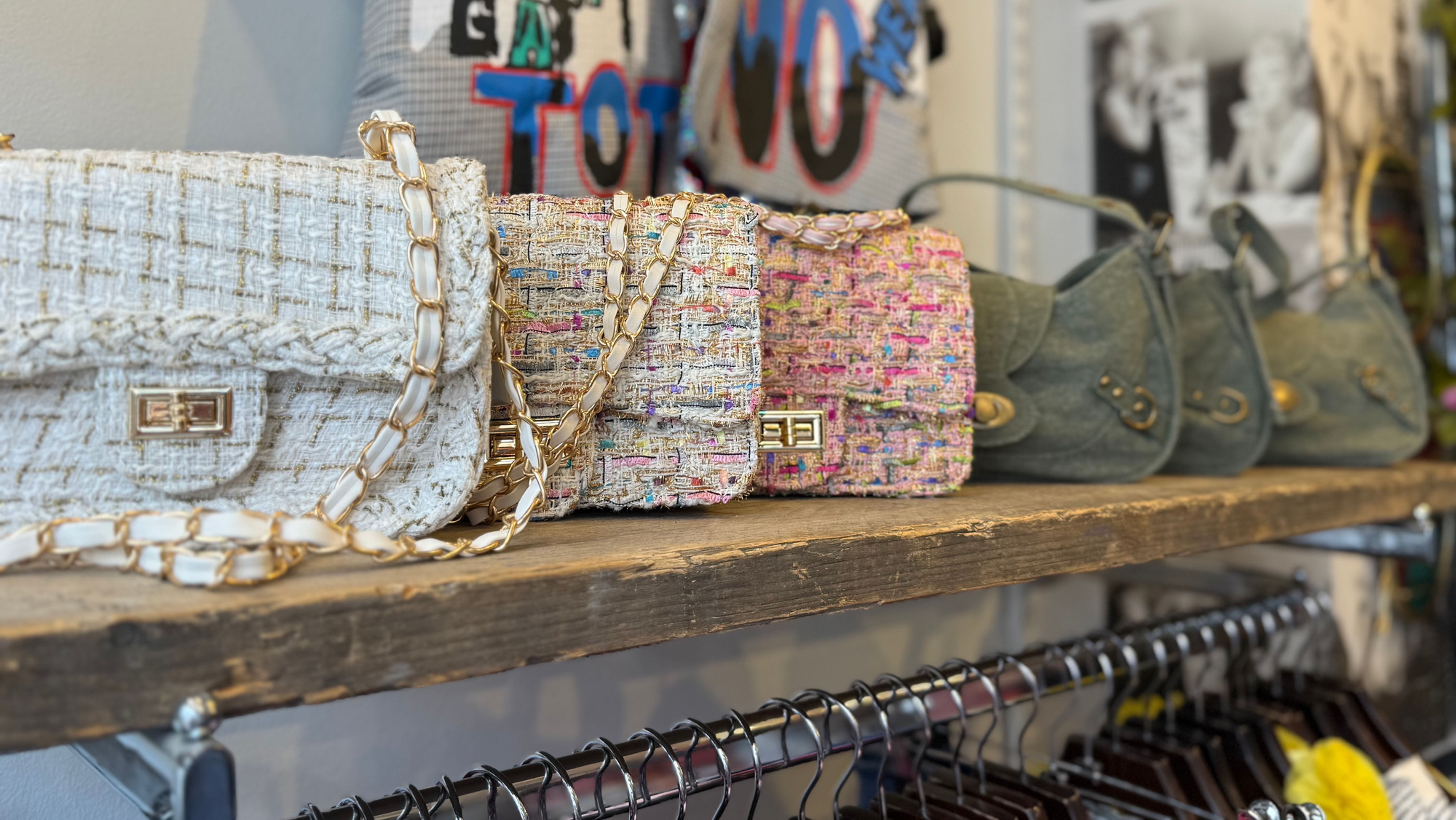 Tweed Bag on a Chain