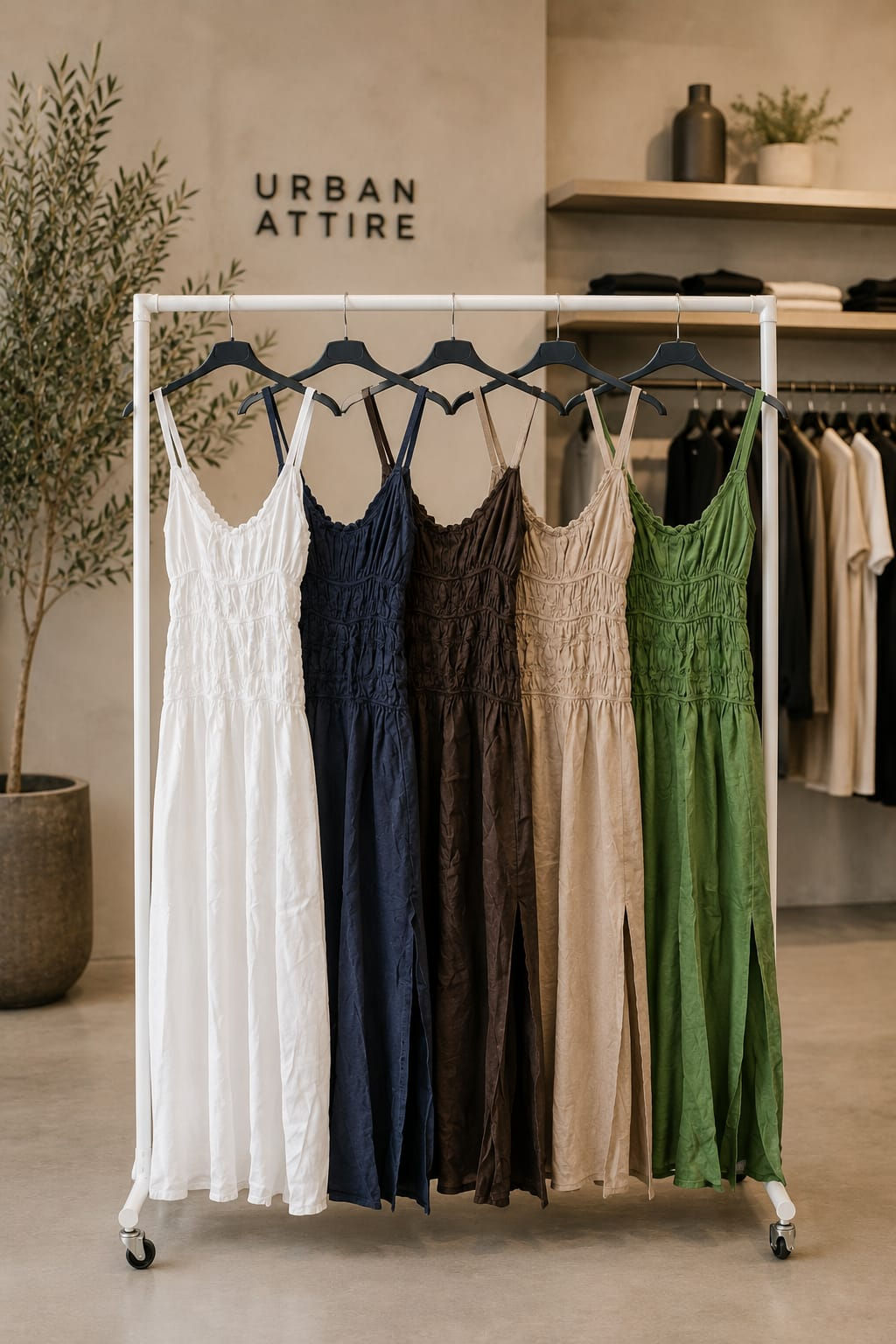 Pure Linen ,Strappy Dress