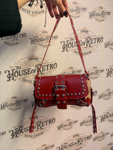 Vintage Style Shoulder Bag with Studs | The House of Retro