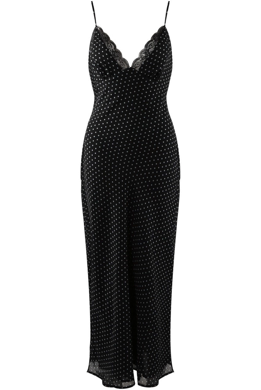 Thumbnail: Polka Dot Silky Maxi Dress
