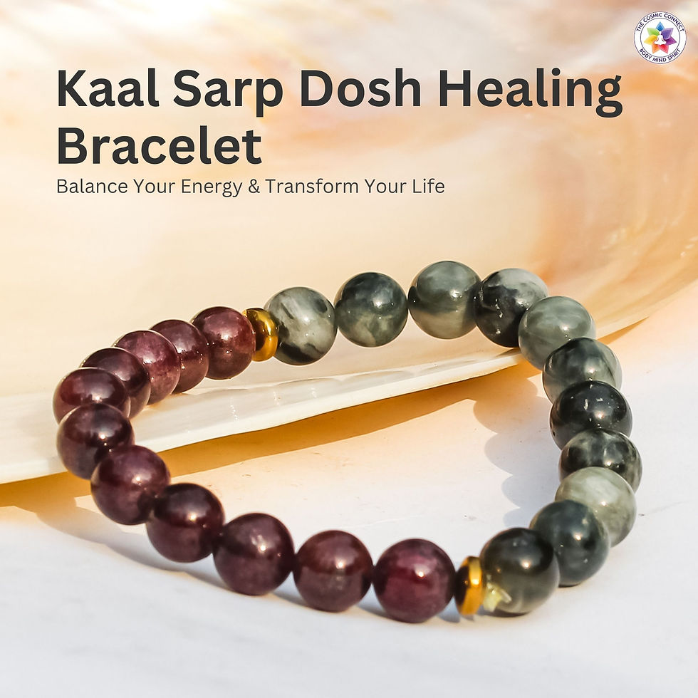 Thumbnail: Kaal Sarp Dosha Therapy Bracelet for Protection | 8mm Beads