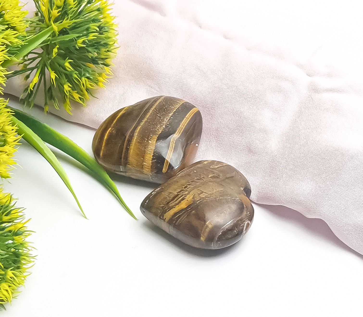 Tiger Eye Puffy Heart Embrace Strength, Courage & Balance