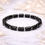 Thumbnail: Black Tourmaline Tube Style Healing Bracelet – Protection, Grounding