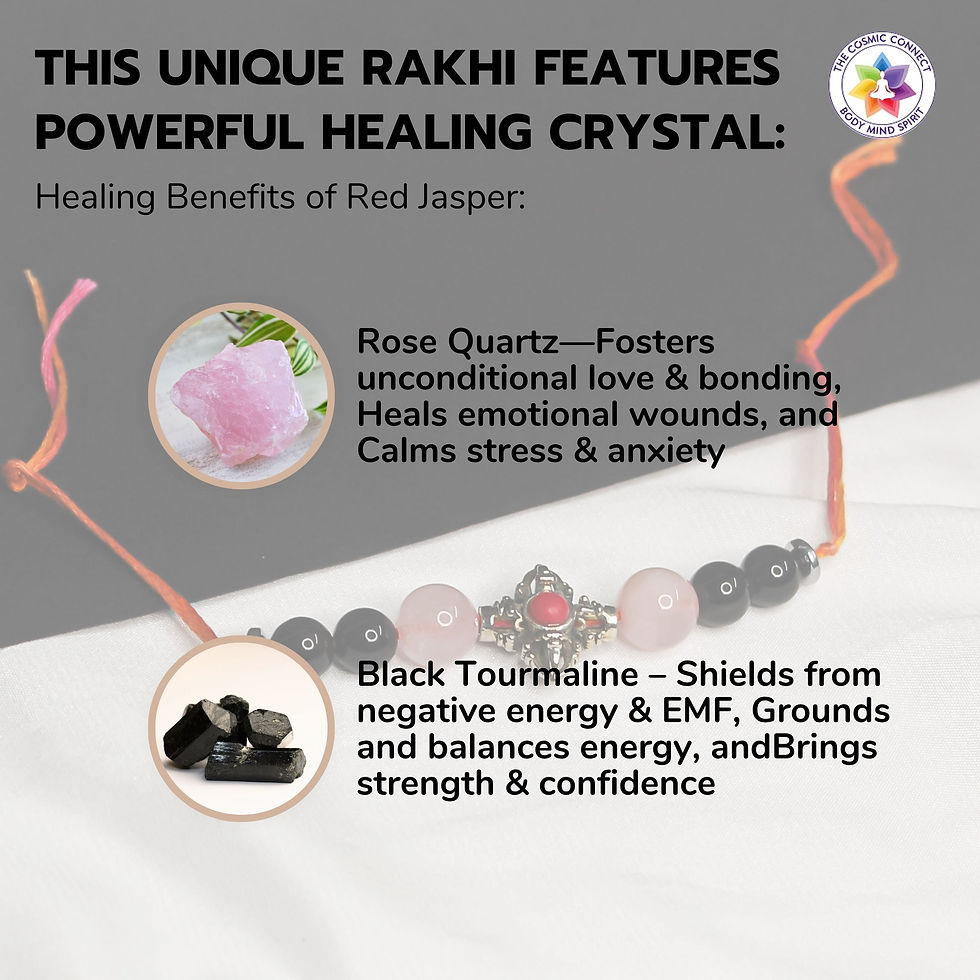 Thumbnail: Crystal Rakhi For Love, & Protection | Reiki Energized | Premium Raksha Bandhan
