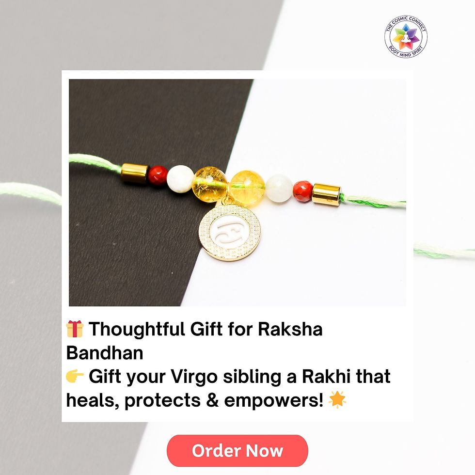Thumbnail: Premium Cancer Zodiac Rakhi with Healing Crystals for Love, Strength & Balance