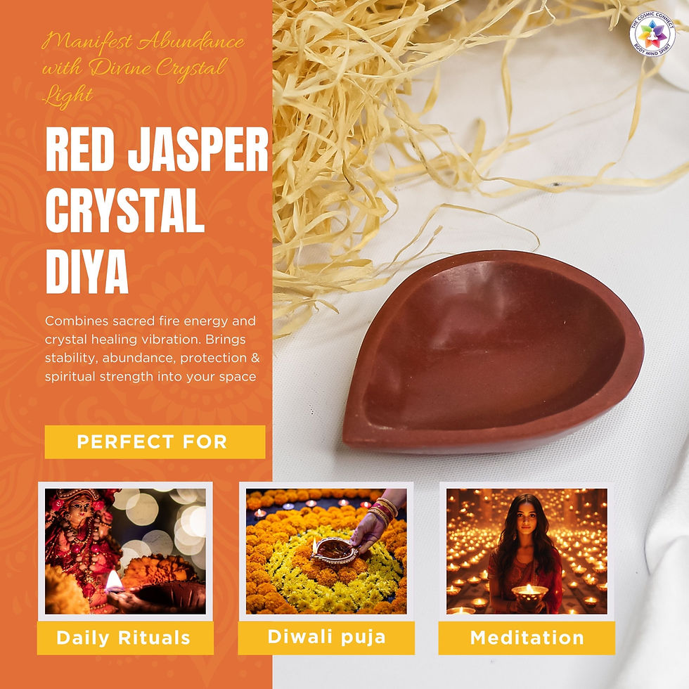 Thumbnail: Energizing Red Jasper Crystal Diya Protective Energy, for Home & Office Decor