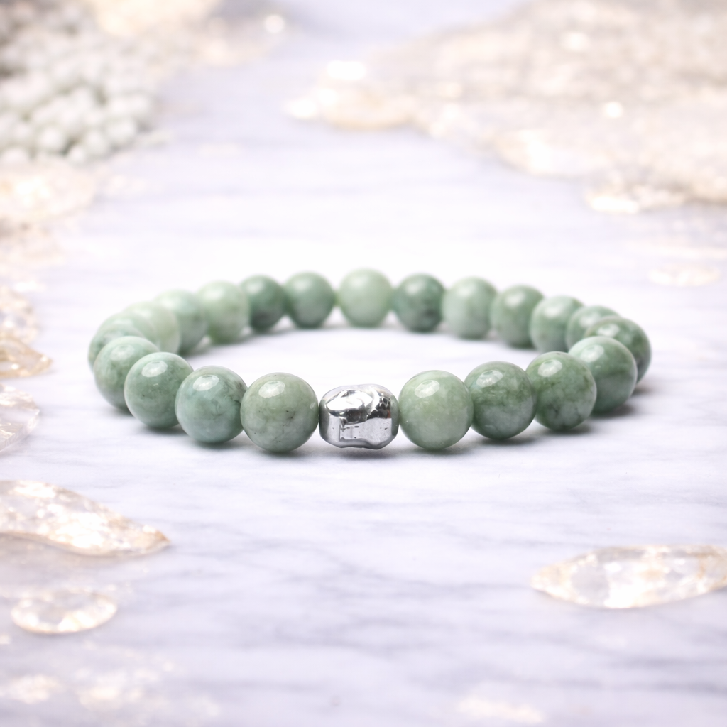 Natural Burma Jade Healing Bracelet – Prosperity, Protection & Harmony