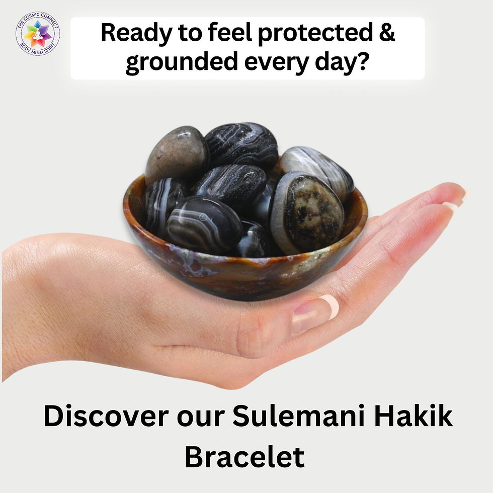 Thumbnail: Black Sulemani Hakik Healing Bracelet - Protection & Grounding