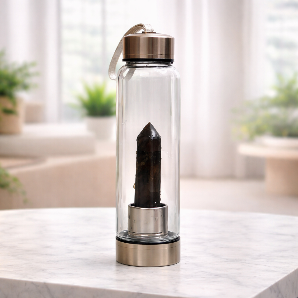 Labradorite Crystal Water Bottle for Spiritual Healing & Transformation