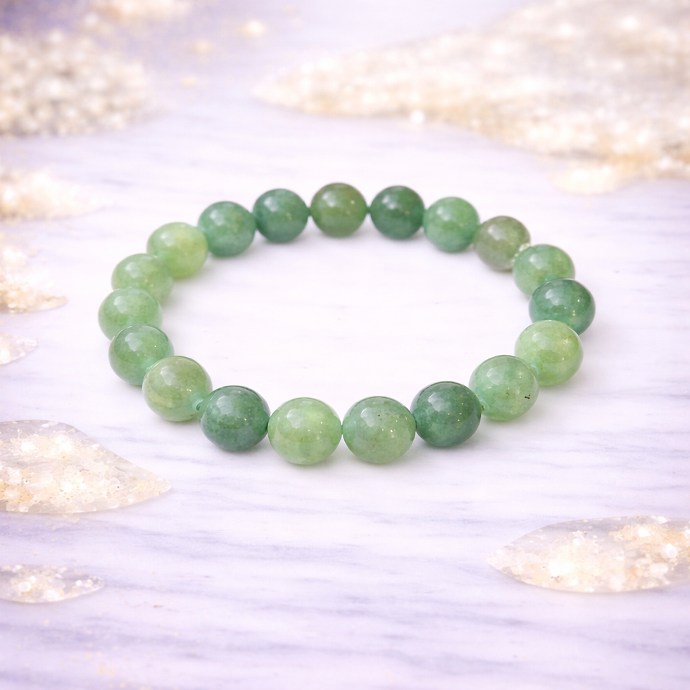 Thumbnail: Green Aventurine Healing Bracelet - Heart Chakra Healing, Attract Prosperity
