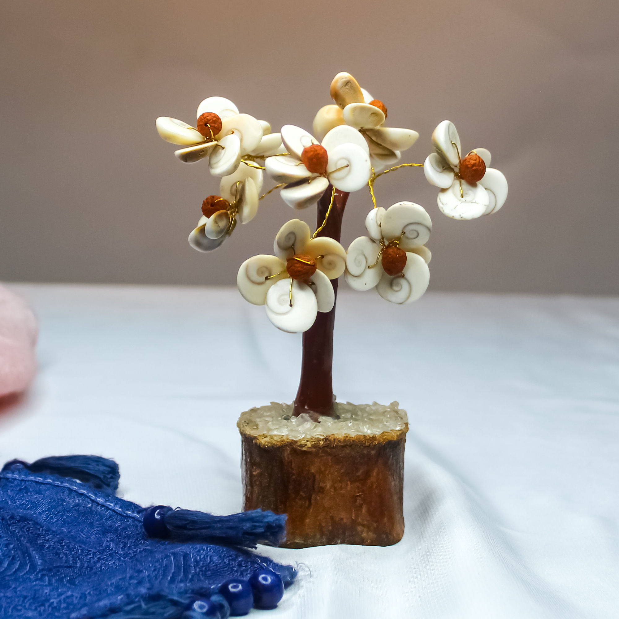 Gomati Chakra & Rudraksha Crystal Tree for Prosperity and Wealth