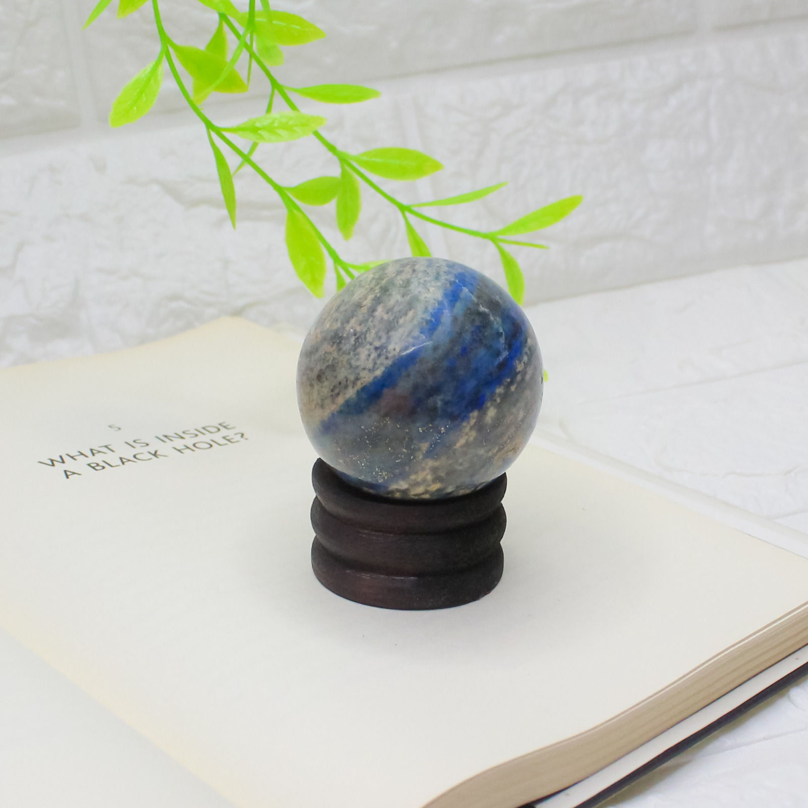 Lapis Lazuli Crystal Sphere Stone of Wisdom, Intuition & Inner Peace