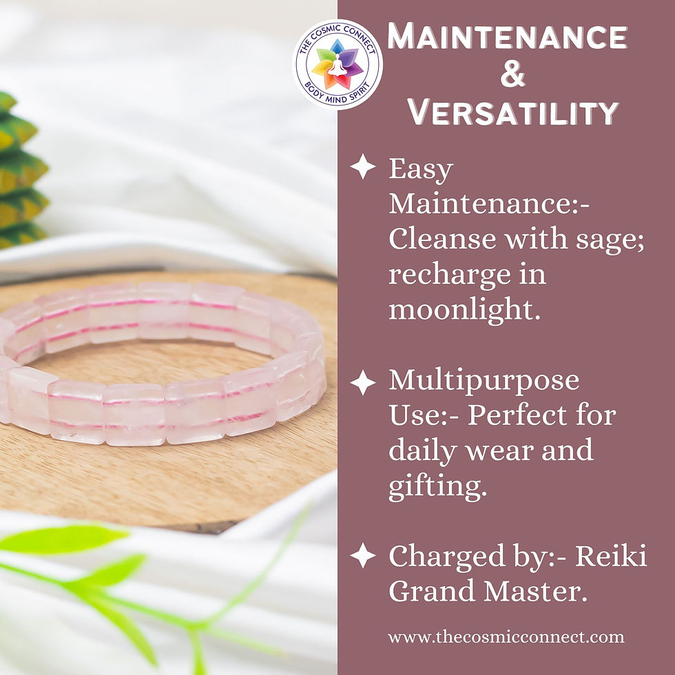 Thumbnail: Rose Quartz Gem Cut Crystal Bracelet for Love & Emotional Healing