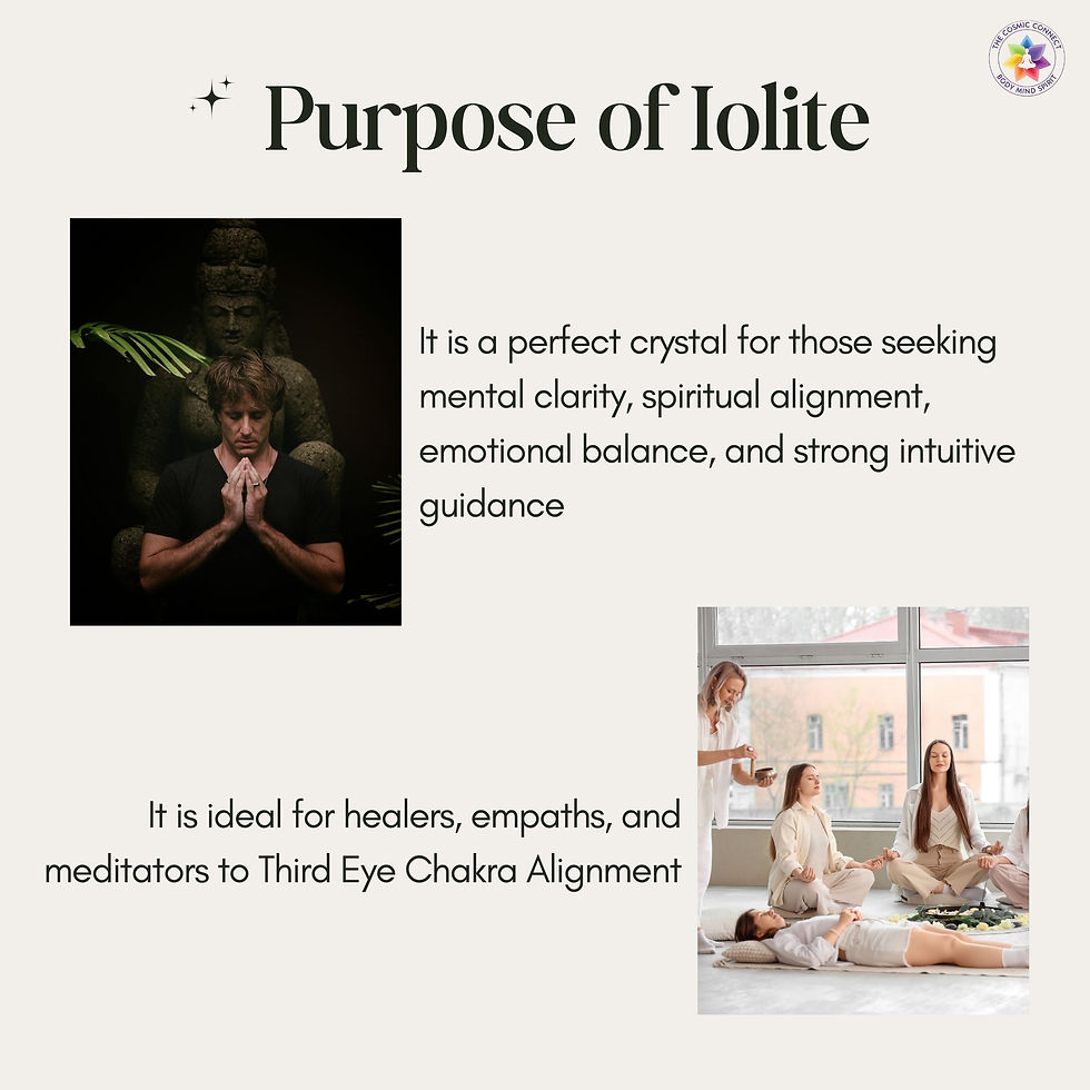 Thumbnail: Iolite Crystal Angel for Intuition, Protection, and Peace
