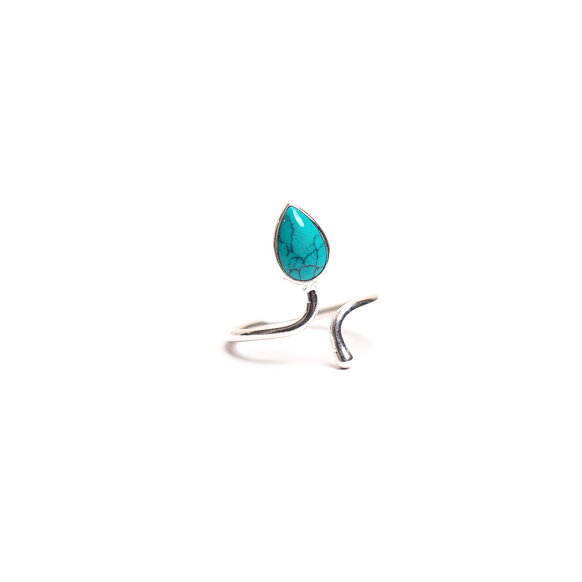 Turquoise Adjustable Silver Ring Embrace Balance & Protection