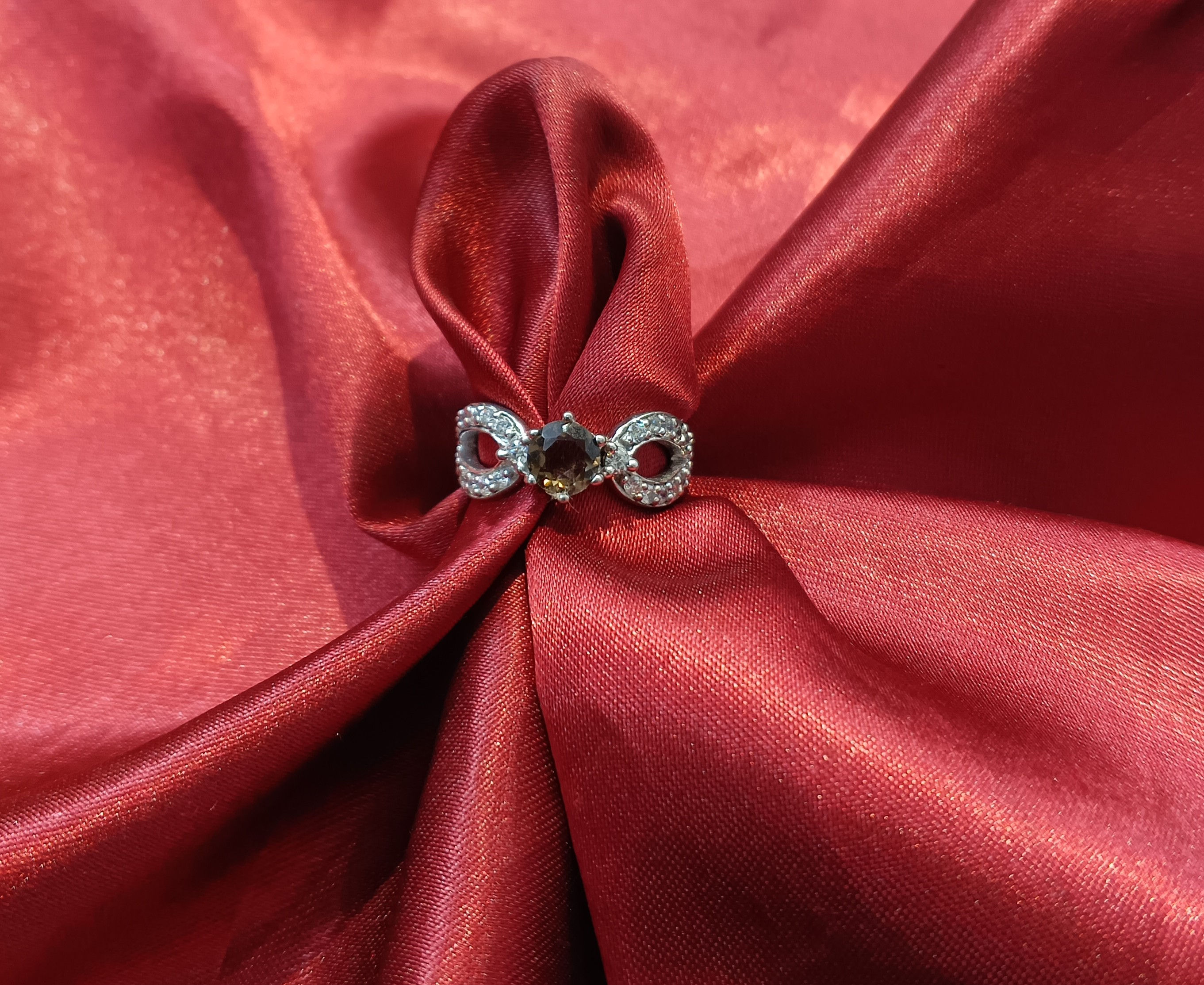 Smoky Quartz Silver Ring for Grounding, Protection, & Emotional Balance