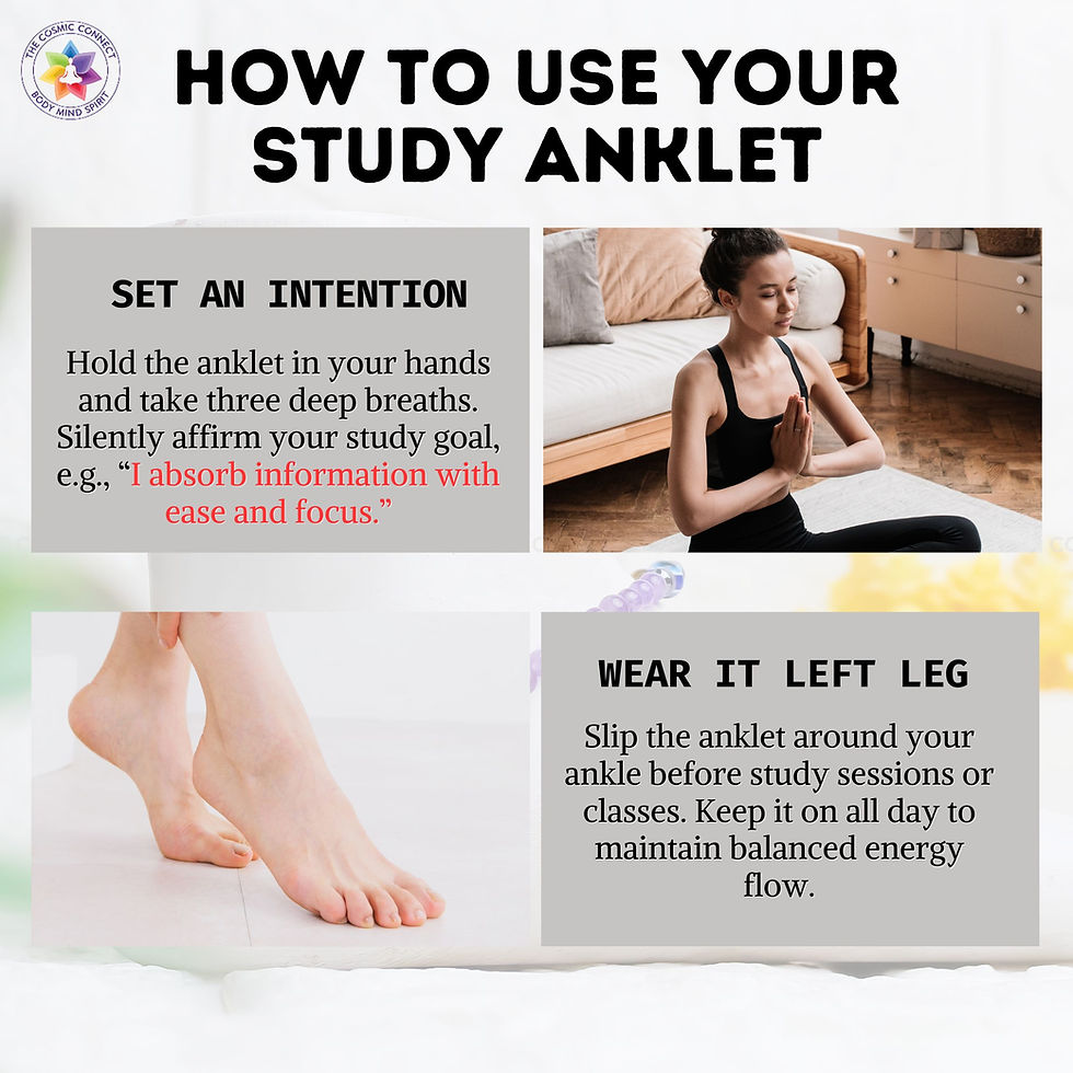 Thumbnail: Study Crystal Anklet Unlock Focus, Memory & Learning Power
