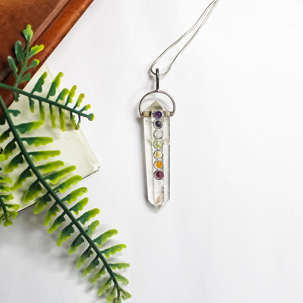 Thumbnail: 7 Chakra Clear Quartz Pendant Unlock Your Full Potential
