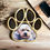 Thumbnail: Dog paw print Christmas ornament.