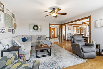 Bright interior living room photo for real estate marketing