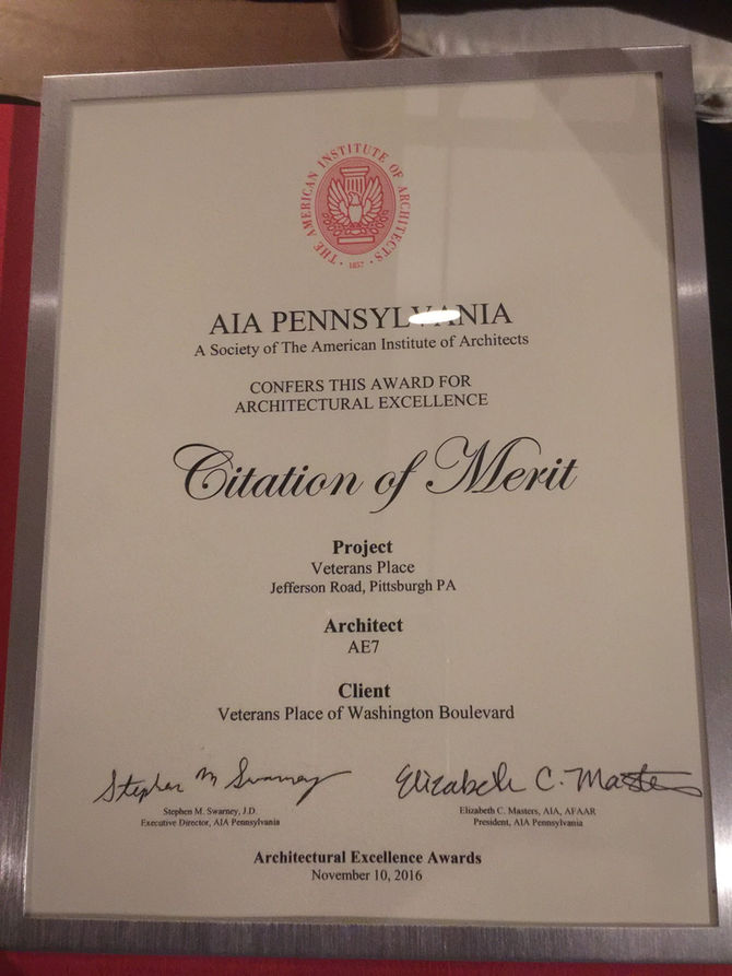 We won an AIA Award for the Penn Hills Tiny house Community for Veterans. Thank you everyone that wo